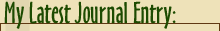 Latest Journal Entry